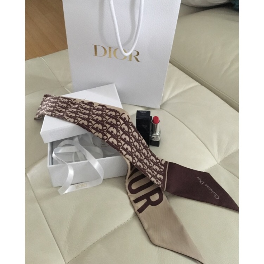 Christian Dior oblique silk scarf